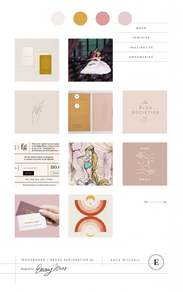 In today's design spotlight I'm sharing my process to craft Katie Mitchel's copywriter branding! I loved the magical notes throughout her brand.Take a look!